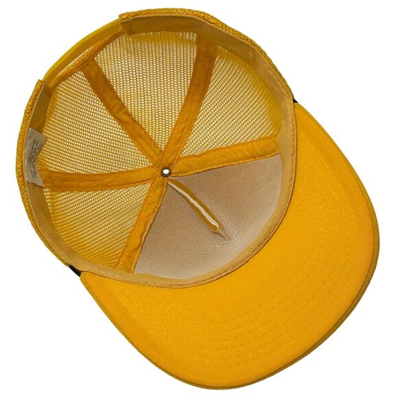 Vintage Desert Equipment Co Trucker Hat Baseball Cap Bulldozer 90s Mesh Yellow - Picture 4 of 9